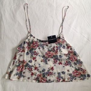 Brandy Melville Crop Floral Flowy Tanktop